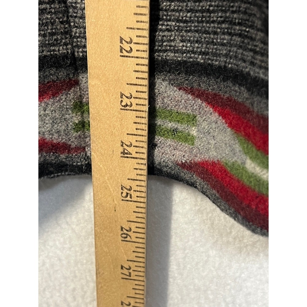 Pendleton Womens Wool Hooded Jacket Southwestern Aztec Zip Up M Grey Black Red - Picture 9 of 13